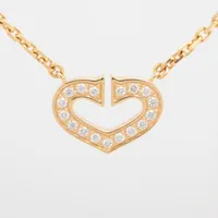 カルティエ Cハート ダイヤ 750(YG)