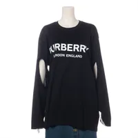 バーバリー コットン ロングTシャツ ティッシ期 ブラック Ａランク