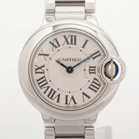 カルティエ バロンブルー ドゥ カルティエ 28mm W69010Z4 SS QZ シルバー文字盤 ＡＢランク