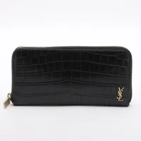 サンローランパリ Vステッチ YSLロゴ GUE372264 レザー 長財布