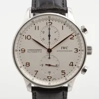 IWC ポルトギーゼ IW371401 SS×革 AT シルバー文字盤