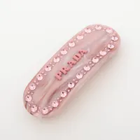 プラダ ロゴ レジン バレッタ ピンク ＡＢランク