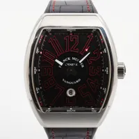 フランクミュラー ヴァンガード V45SCDTJ SS×革×ラバー AT 黒文字盤