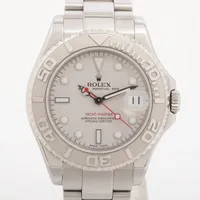 ロレックス ヨットマスター 168622 SS×PT AT シルバー文字盤