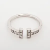 ティファニー Tワイヤー ダイヤ 750(WG)