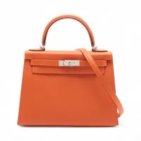 エルメス ケリー28 セリエ ヴォーエプソン フー シルバー金具