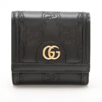 グッチ GGマトラッセ 723799 レザー 財布 ブラック Ａランク