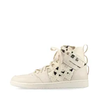 ナイキ AIR JORDAN 1 レザー ハイカットスニーカー アイボリー Ａランク