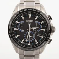 セイコー アストロン GPS SBXB101 TI×CE ソーラー 黒文字盤