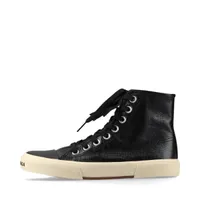 バレンシアガ PARIS HIGH TOP レザー ハイカットスニーカー ブラック