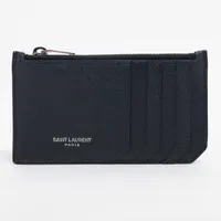 サンローラン 458589 レザー コインケース ネイビー Ａランク
