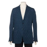 エトロ コットン テーラードジャケット 17SS ネイビー ＡＢランク