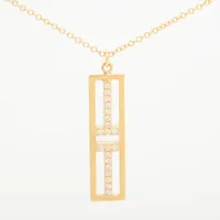 ティファニー TWO オープン バーティカルバー ダイヤ 750(YG)