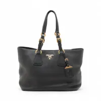 プラダ ヴィッテロフェニックス レザー トートバッグ ブラック ＡＢランク