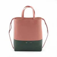 セリーヌ バーティカルカバスモール レザー 2WAYハンドバッグ ピンク Ａランク