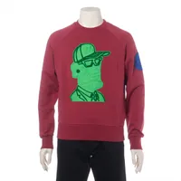 モンクレールジーニアス 1952 MAGLIA コットン スウェット 18年 レッド ＡＢランク