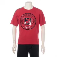 フェンディ ズッカ コットン Tシャツ 19年 レッド ＡＢランク