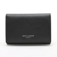 SAINT LAURENT PARIS　マネークリップ 黒 レザー サンローランパリ ART378005 レザー マネークリップ ブラック A