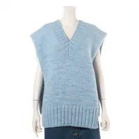 メゾンマルジェラ ウール ニットベスト 23AW ブルー ＡＢランク