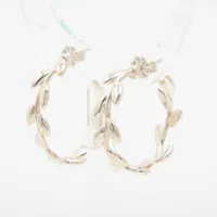 ティファニー オリーブリーフ 925 フープピアス シルバー ＡＢランク