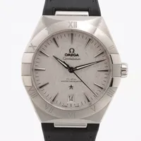 オメガ コンステレーション 131.12.41.21.06.001 SS×ラバー AT シルバー文字盤