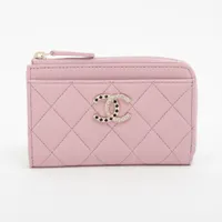 シャネル マトラッセ ラムスキン ピンク ゴールド金具 Ａランク