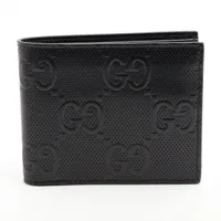 グッチ GGエンボス 625562 レザー コンパクトウォレット ブラック ＡＢランク