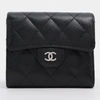 シャネル マトラッセ キャビアスキン ブラック シルバー金具 ＡＢランク