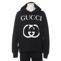 GUCCI グッチ インターロッキングG ブラック/ホワイト レザー スニーカー グッチ インターロッキングG 24SS レザー×ファブリック