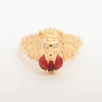 グッチ ライオンヘッド ファイアオパール ダイヤ 750(YG) ＡＢランク