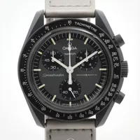 オメガ×スウォッチ スピードマスター ミッショントゥ マーキュリー SO33A100 CE×ナイロン QZ グレー文字盤