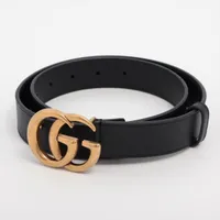 グッチ GGマーモント 414516 GP×革 ベルト ブラック ＡＢランク
