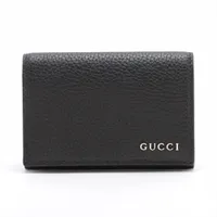 グッチ レザー カードケース ブラック Ａランク