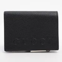 グッチ レザー コンパクトウォレット ブラック Ａランク