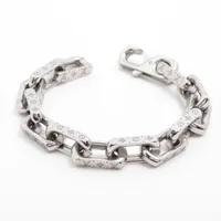 ヴィトン ブレスレット チェーン モノグラム M00308 メタル ブレスレット LE0275 シルバー ＡＢランク