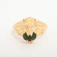グッチ ライオンヘッド ダイヤ 750(YG) ＡＢランク