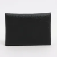 エルメス カルヴィ デュオ ヴォーエプソン ブラック シルバー金具 Ａランク