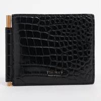 トムフォード クロコ型押し マネークリップ ブラック ABランクの買取