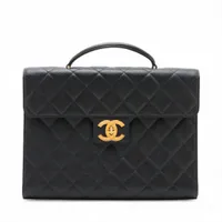 シャネル マトラッセ キャビアスキン ブラック ゴールド金具 ＡＢランク