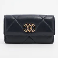 ♦︎極美品♦︎CHANELマトラッセキャビアスキンキーケース ブラック ゴールド金具 シャネル マトラッセ キャビアスキン キーケース ブラック