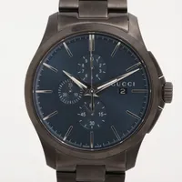 グッチ Gタイムレス 126.2 SS QZ 青文字盤