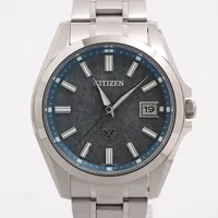 シチズン ザ・シチズン エコドライブ AQ4091-56M TI ソーラー 青文字盤