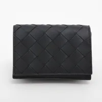 【美品】 ボッテガヴェネタ 財布 マキシイントレチャート ラバー ブラック 箱付 ボッテガヴェネタ マキシイントレチャート ラバー 財布 ブラック