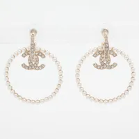 CHANEL ココマーク ピアス ラインストーン フェイクパール B23S CHANEL ココマーク ピアス ラインストーン フェイクパール B23S