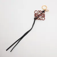 ロエベ アナグラム レザー チャーム ブラウン ＡＢランク