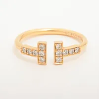 ティファニー Tワイヤー ダイヤ 750(YG)