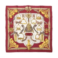 エルメス　カレ　90 ARMETS en PANACHE 羽飾りの兜 HERMES エルメス カレ90 ARMETS PANACHE 羽飾りの兜 シルク100