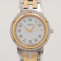 エルメス クリッパー SS×GP QZ 白文字盤