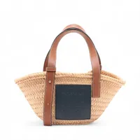 極美品★LOEWE　カゴバック　ネイビー Amazon | [ロエベ] バスケットバッグ スモール ラフィア トート