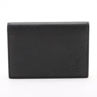 【美品】サンローラン マネークリップ ブラック クロコ YSL レディース サンローラン ART607738 クロコ型押し マネークリップ ブラック